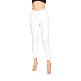 Foto 1 | Pant. Dama Skinny Basico Con Bolsas Funcionales Blanco