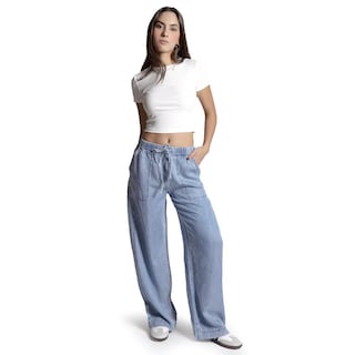 Foto 2 | Pantalón De Mezclilla Ligera Roman Fashion /juvenil, 7066 (mezclilla Light) Azul