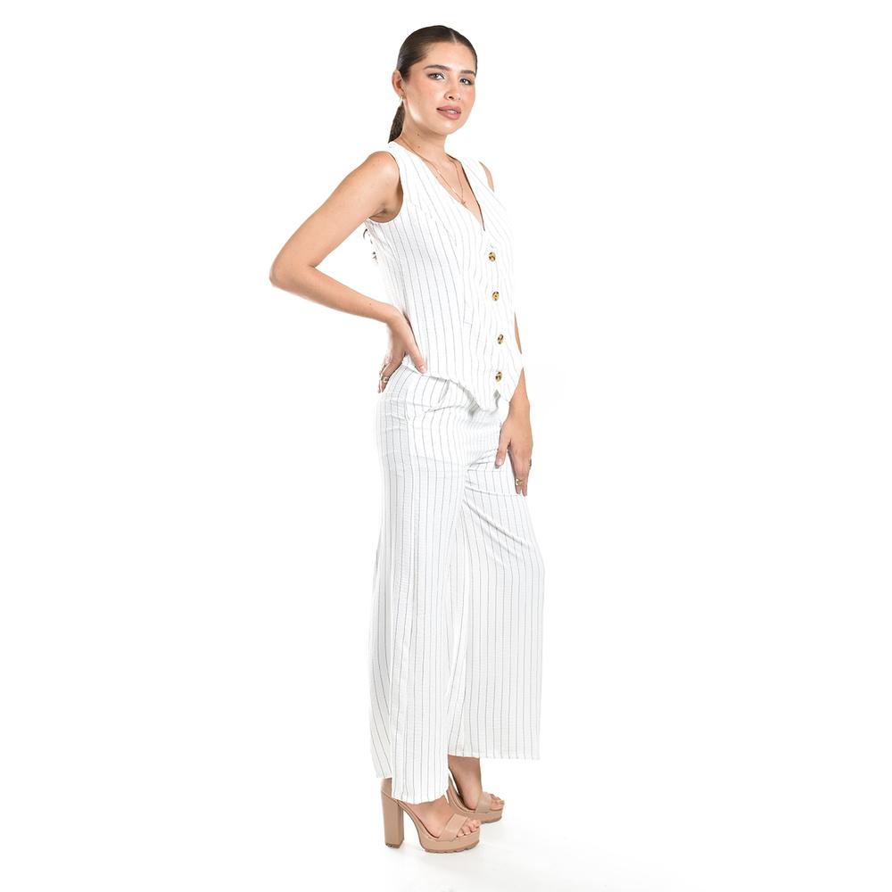Foto 3 pulgar | Set Chaleco Y Pantalon A Rayas Roman Fashion / Juvenil, 5073 (blanco Lineas) Blanco
