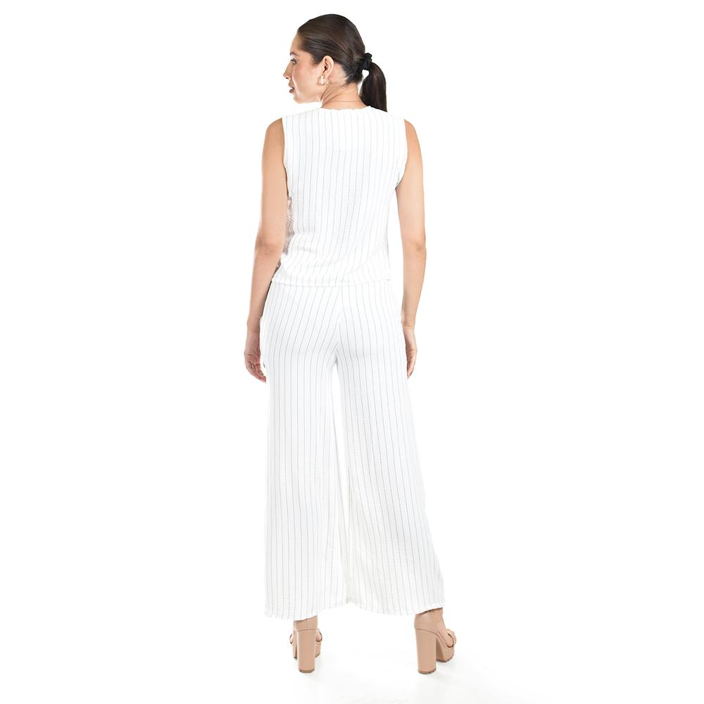 Foto 3 | Set Chaleco Y Pantalon A Rayas Roman Fashion / Juvenil, 5073 (blanco Lineas) Blanco