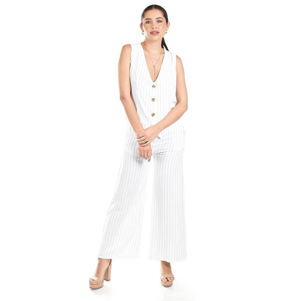 Foto 5 pulgar | Set Chaleco Y Pantalon A Rayas Roman Fashion / Juvenil, 5073 (blanco Lineas) Blanco