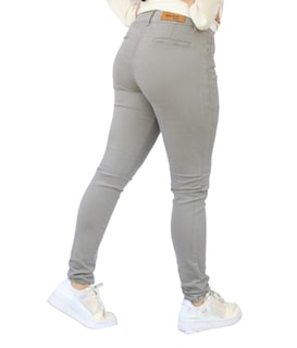 Foto 1 | Pantalón De Gabardina Dama Gris Claro John Silver
