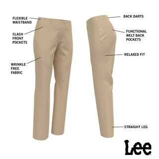 Foto 2 | Pant Lee Para Mujer, Sin Arrugas, Corte Relajado, Pierna Recta, Lino - Venta Internacional.
