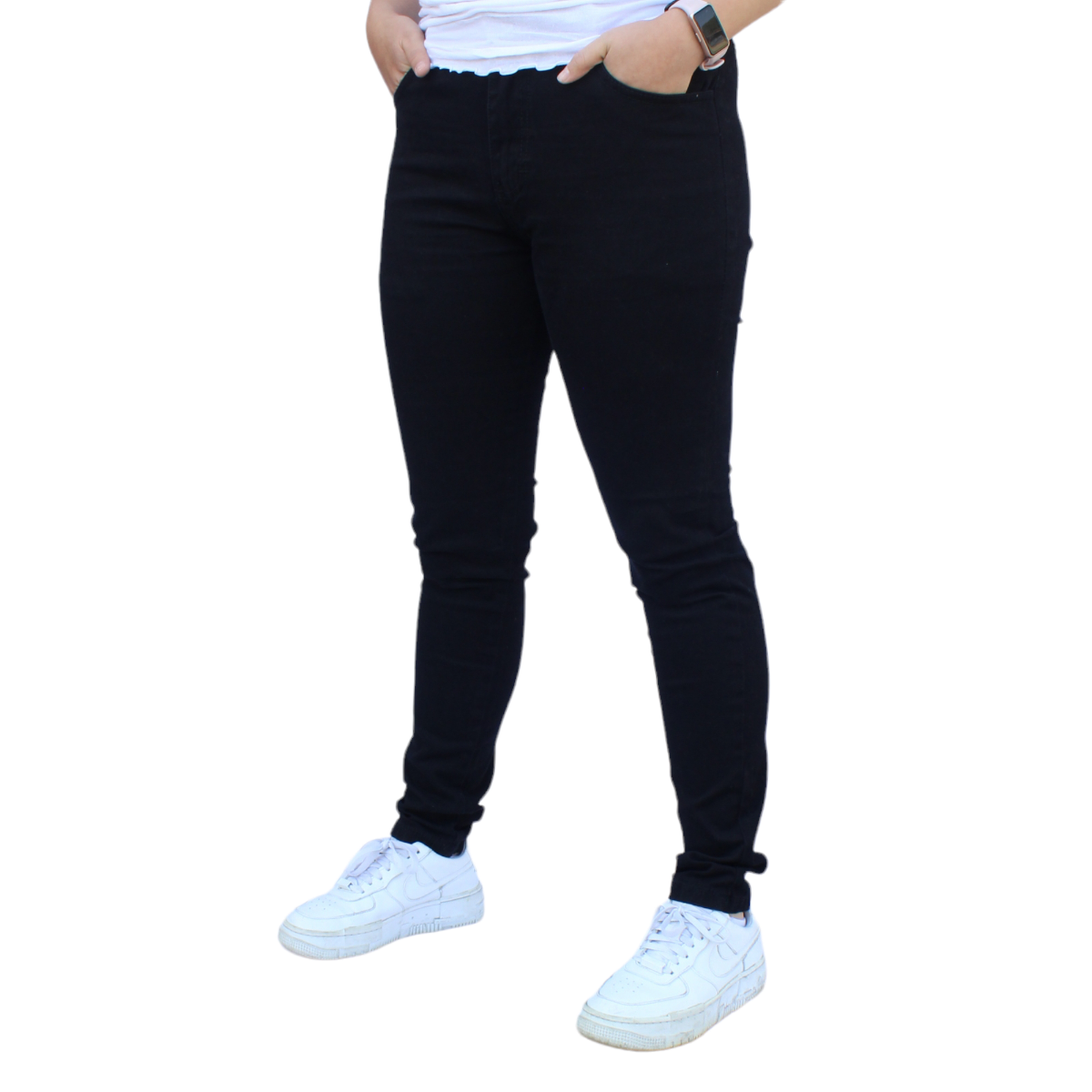 Foto 1 | Pantalón De Gabardina Dama Negro John Silver