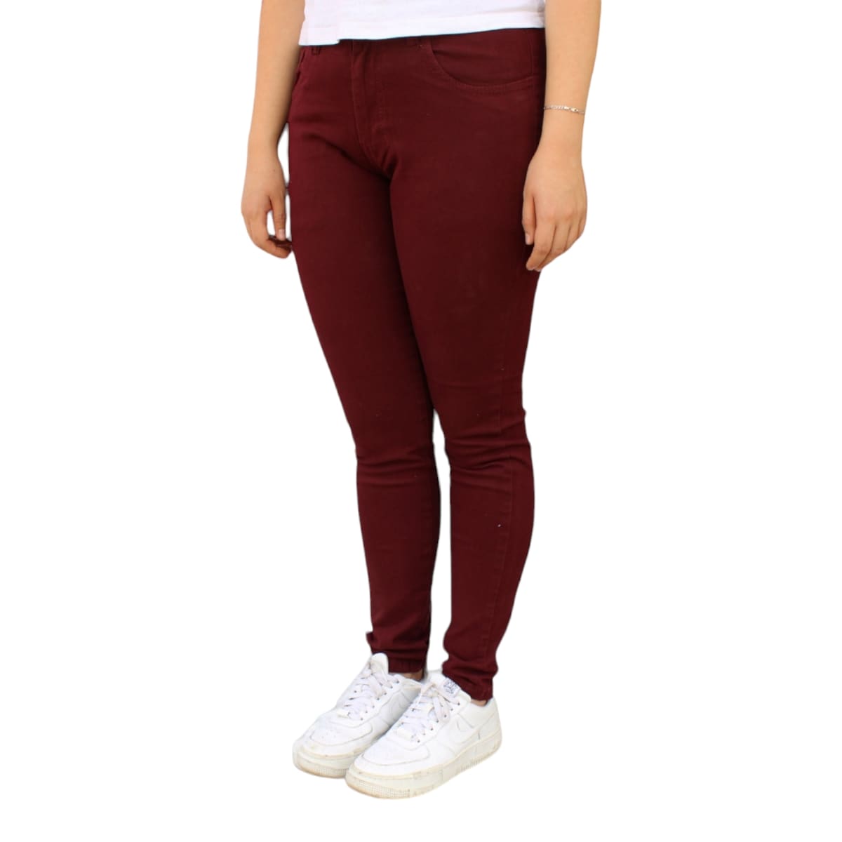 Pantalón De Gabardina Dama Vino John Silver $449
