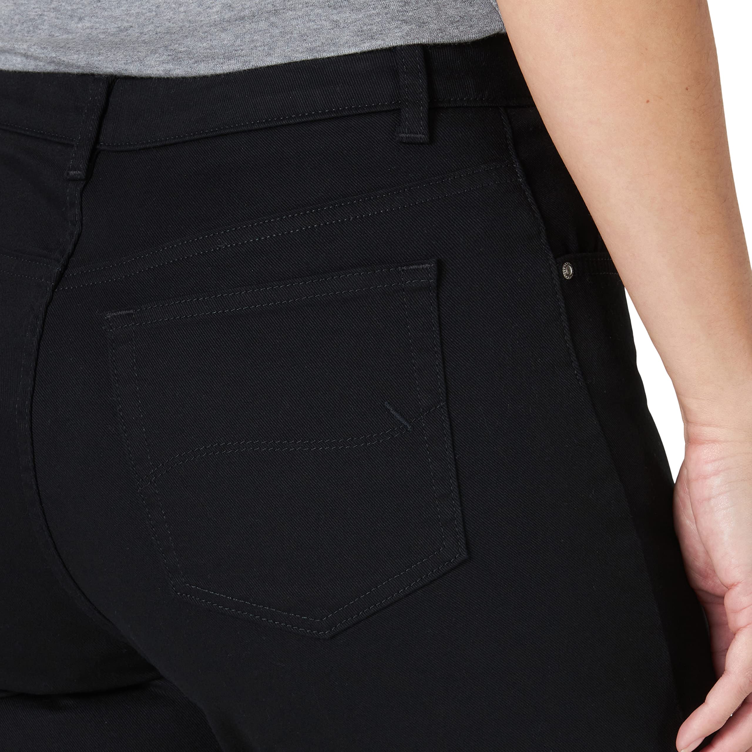 Foto 4 pulgar | Capri Jean Lee Para Mujer, Corte Holgado, Talla 18, Color Negro - Venta Internacional.