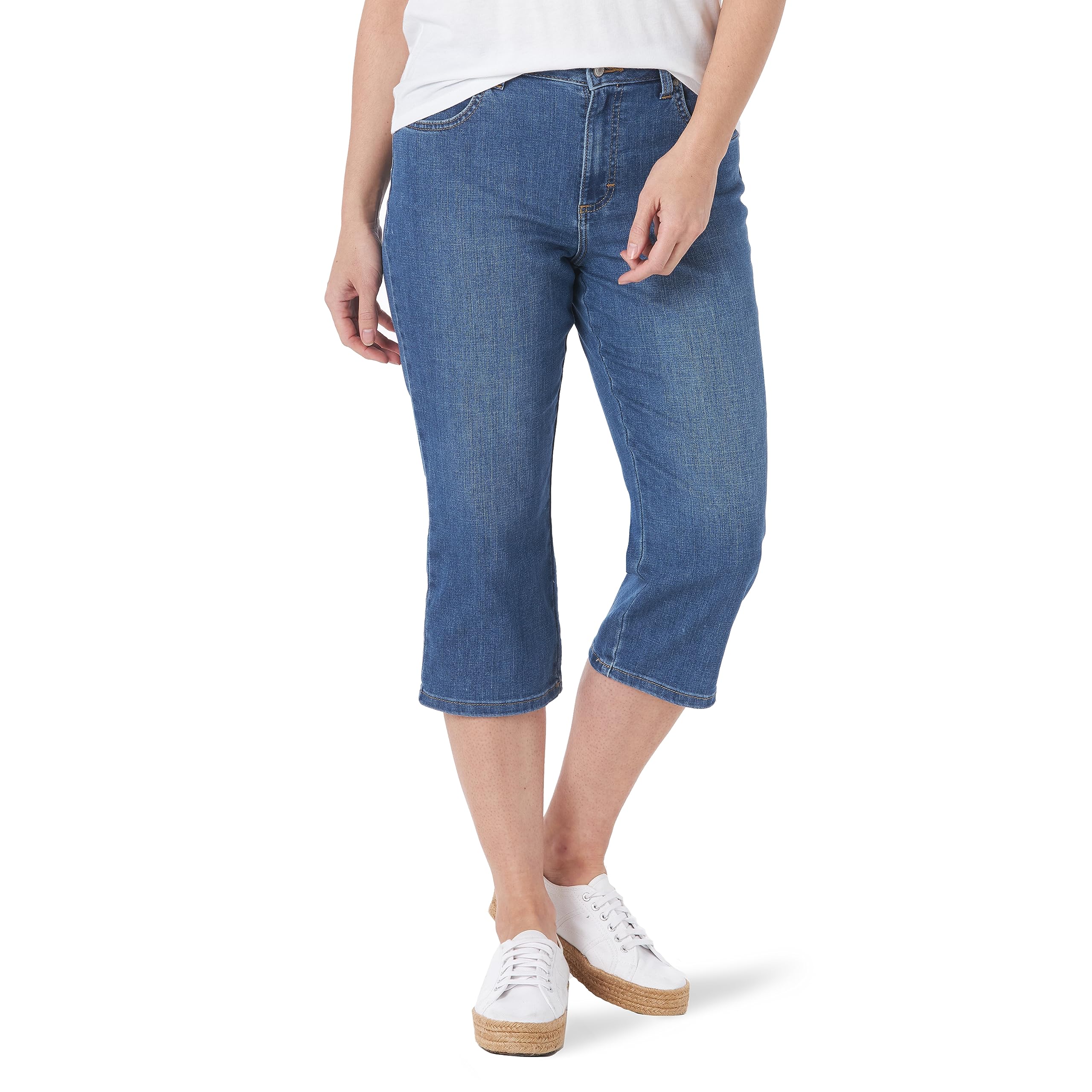 Capri Jean Lee Para Mujer, Corte Holgado, Talla 16 - Venta Internacional.