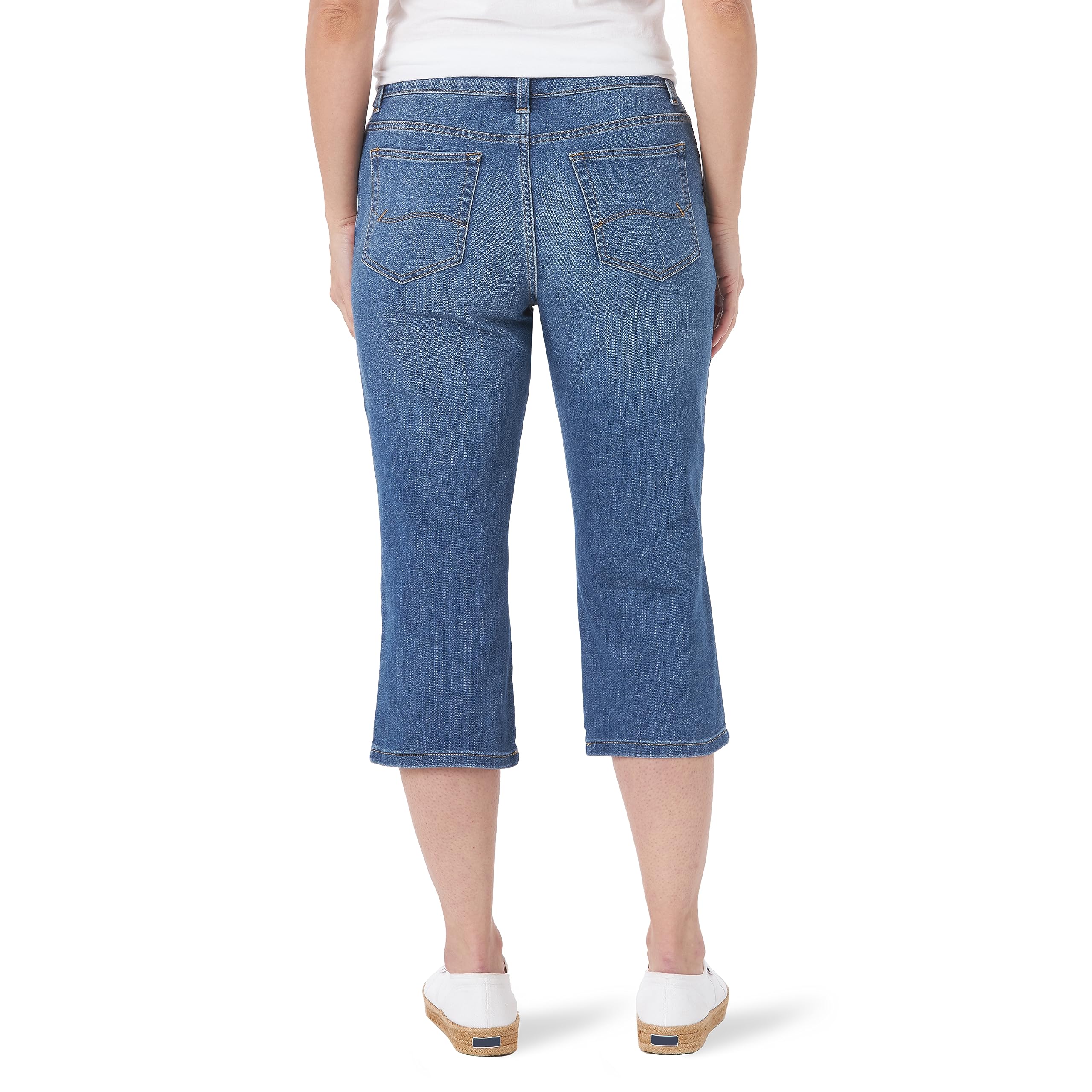 Foto 3 pulgar | Capri Jean Lee Para Mujer, Corte Holgado, Talla 16 - Venta Internacional.