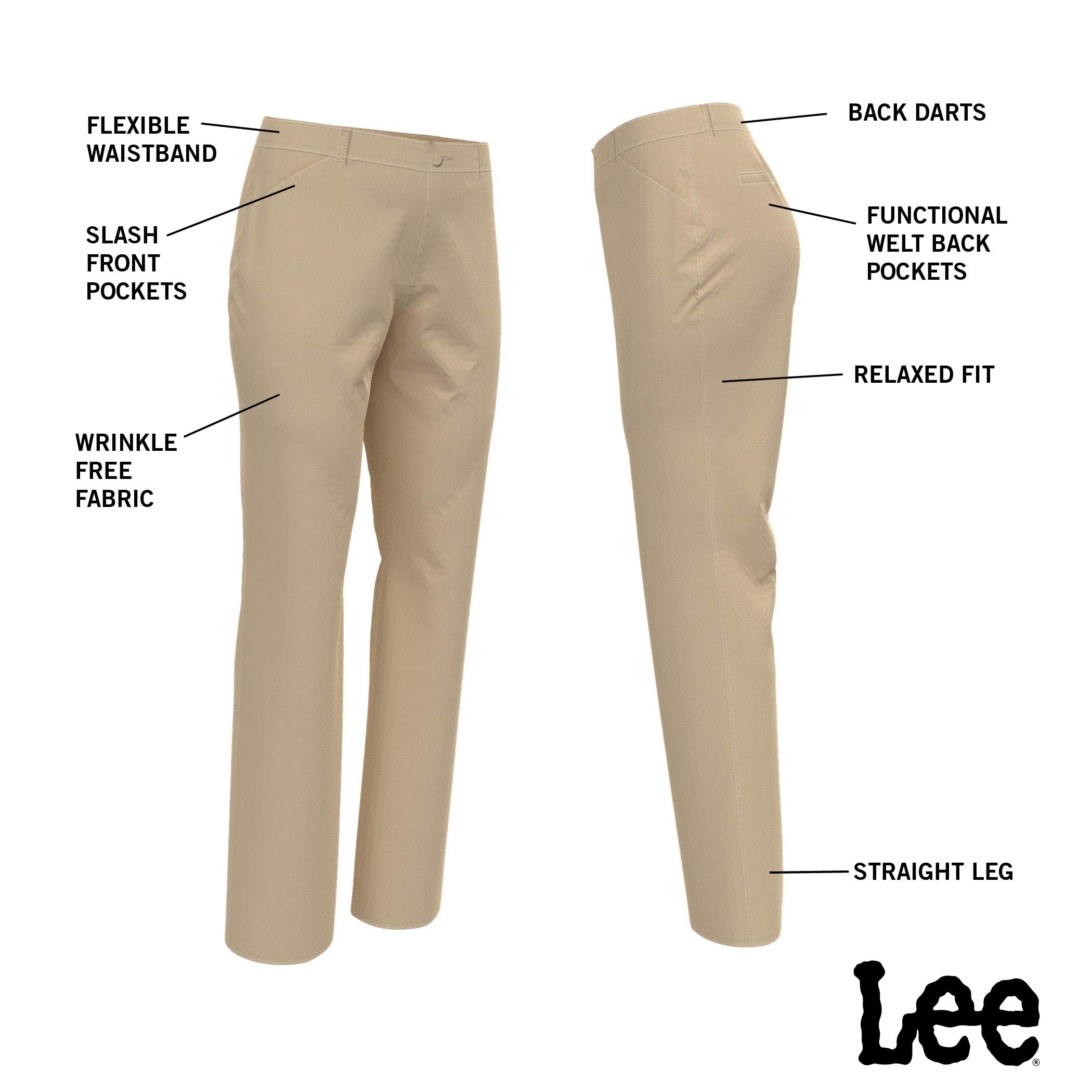 Foto 4 pulgar | Pantalones Lee Misses Para Mujer, Sin Arrugas, Ajuste Relajado, 18 - Venta Internacional.