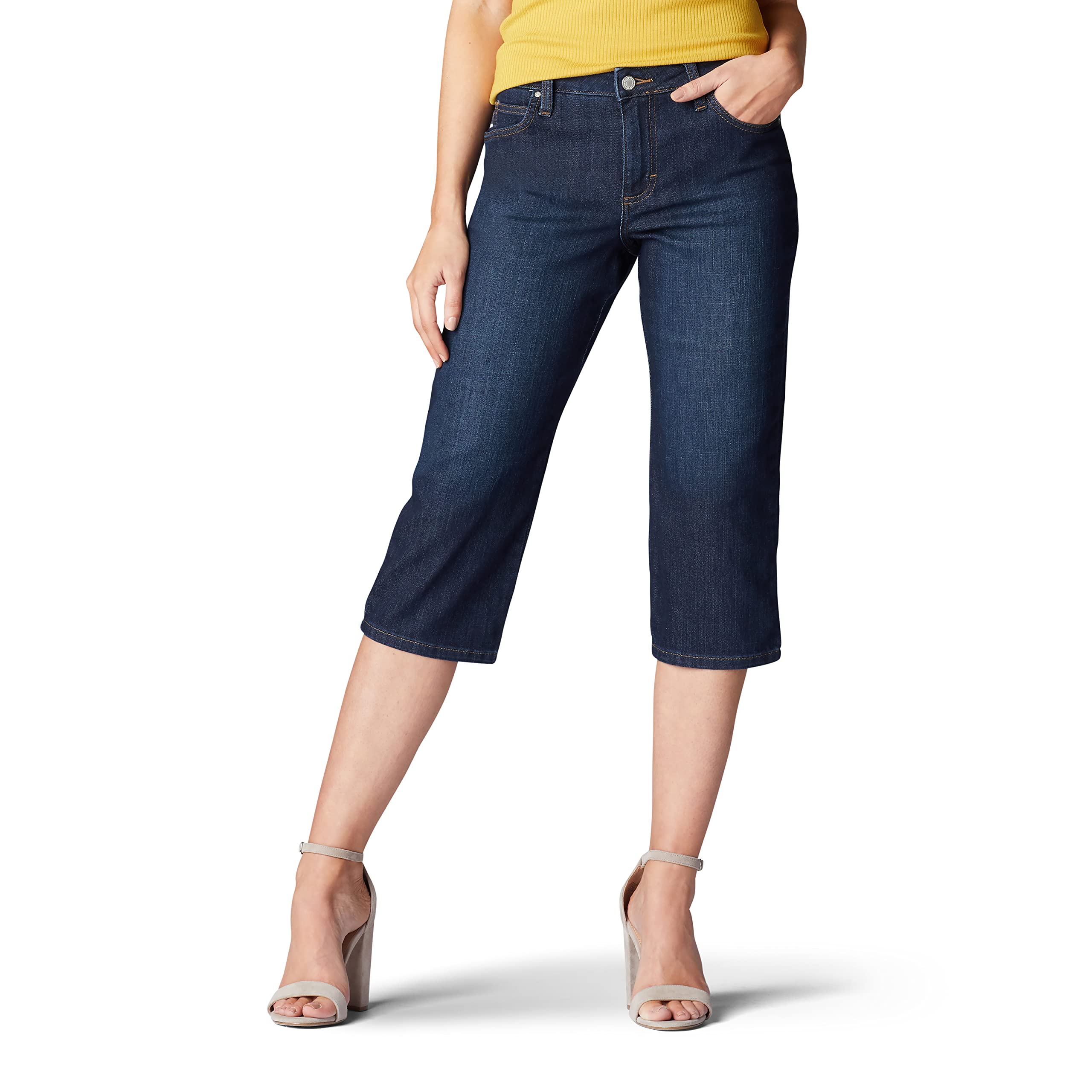 Capri Jean Lee Lagoon De Corte Holgado Para Mujer, Talla 16 - Venta Internacional.