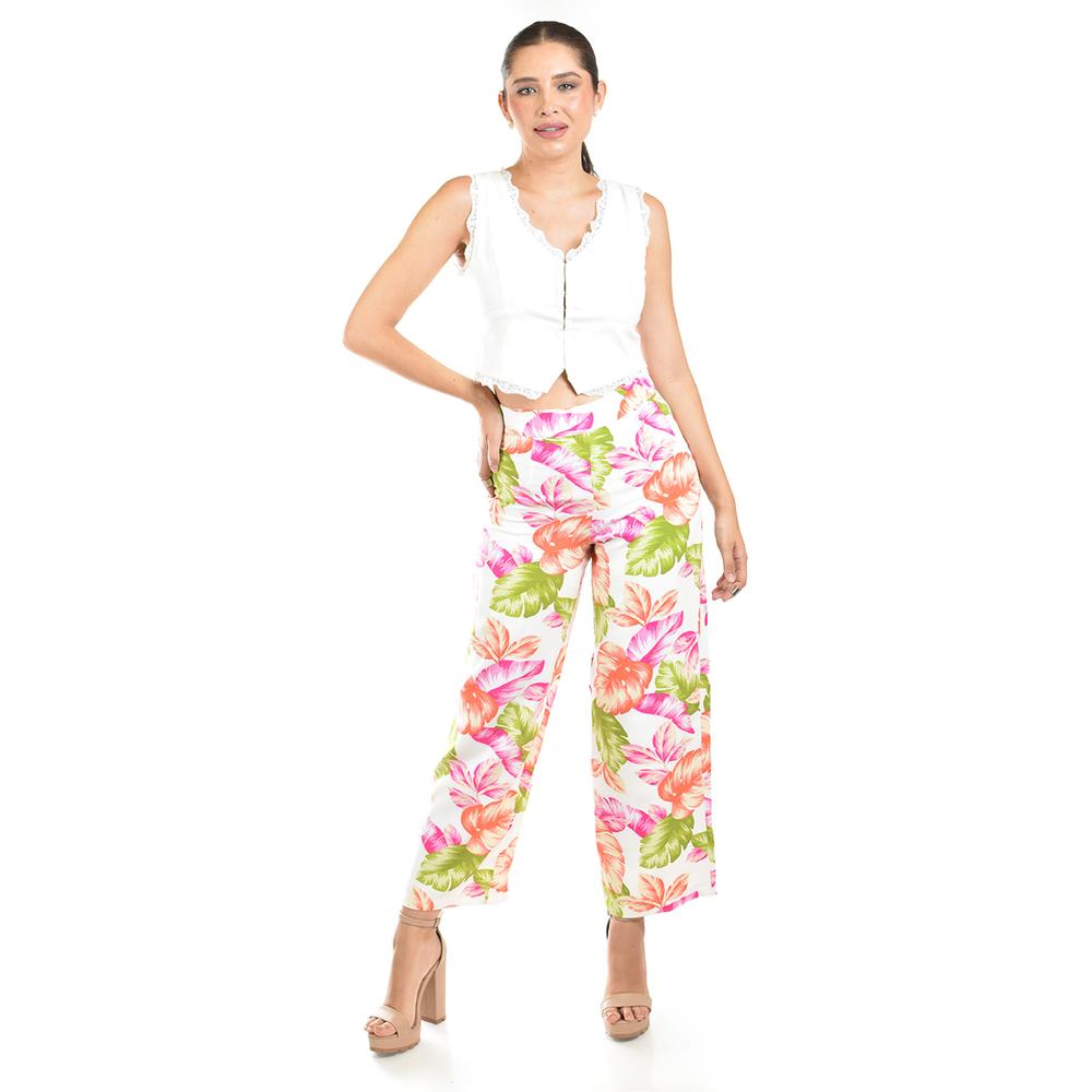 Foto 6 pulgar | Pantalon Estampado Floral Roman Fashion /juvenil, 0535 (multicolor) Multicolor