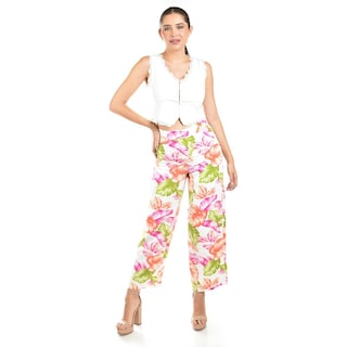 Foto 5 | Pantalon Estampado Floral Roman Fashion /juvenil, 0535 (multicolor) Multicolor