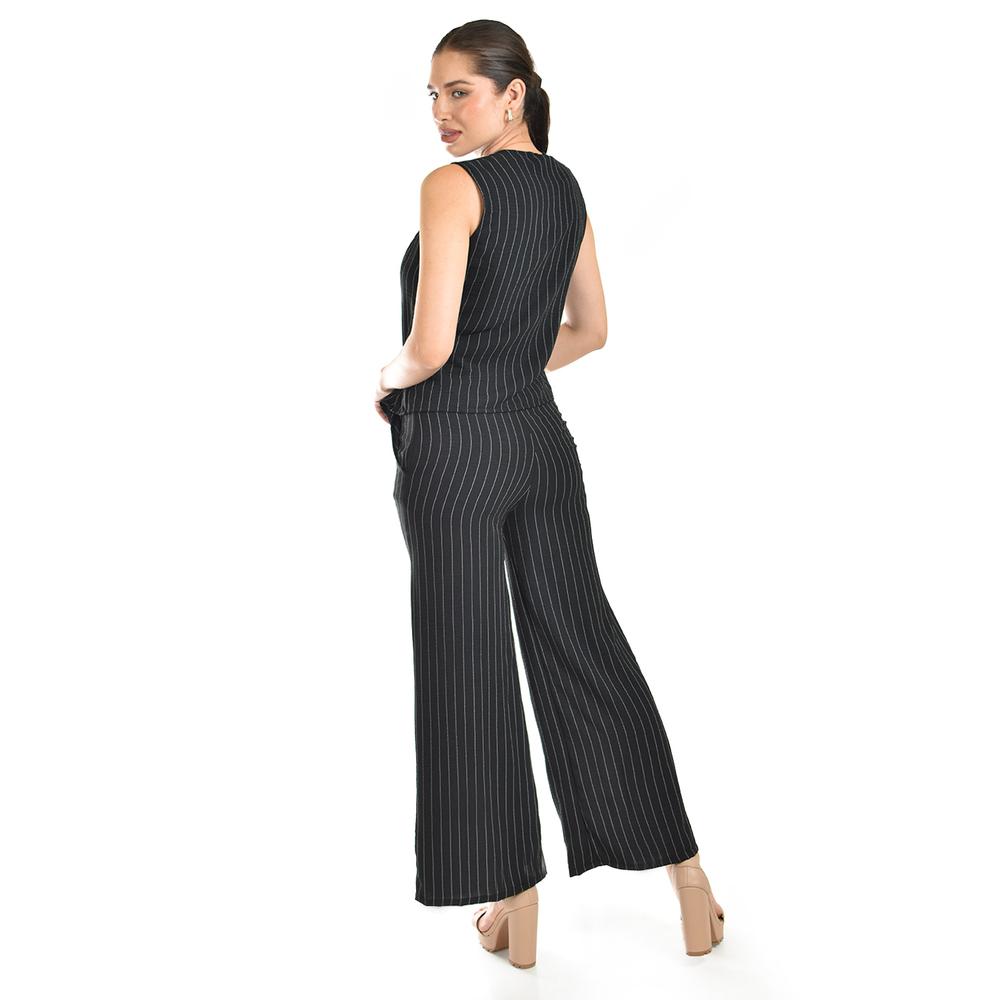 Foto 4 pulgar | Set Chaleco Y Pantalon A Rayas Roman Fashion / Juvenil, 5073 (negro Lineas) Negro