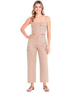 Foto 1 | Set Coordinado Para Mujer Ocean Point De Top Y Pantalón Cargo