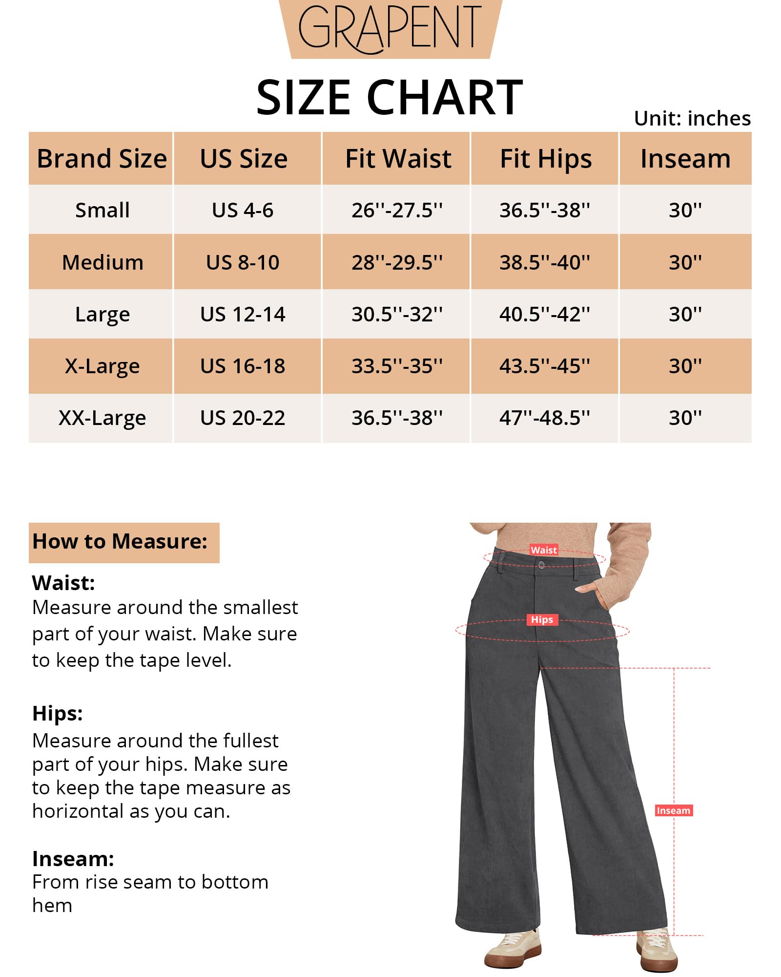 Foto 5 | Pantalones Grapent De Pana Gris Con Pierna Ancha Y Cintura Alta Para Mujer - Venta Internacional.