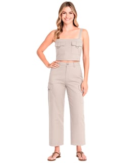 Foto 1 | Set Coordinado Para Mujer Ocean Point De Top Y Pantalón Cargo