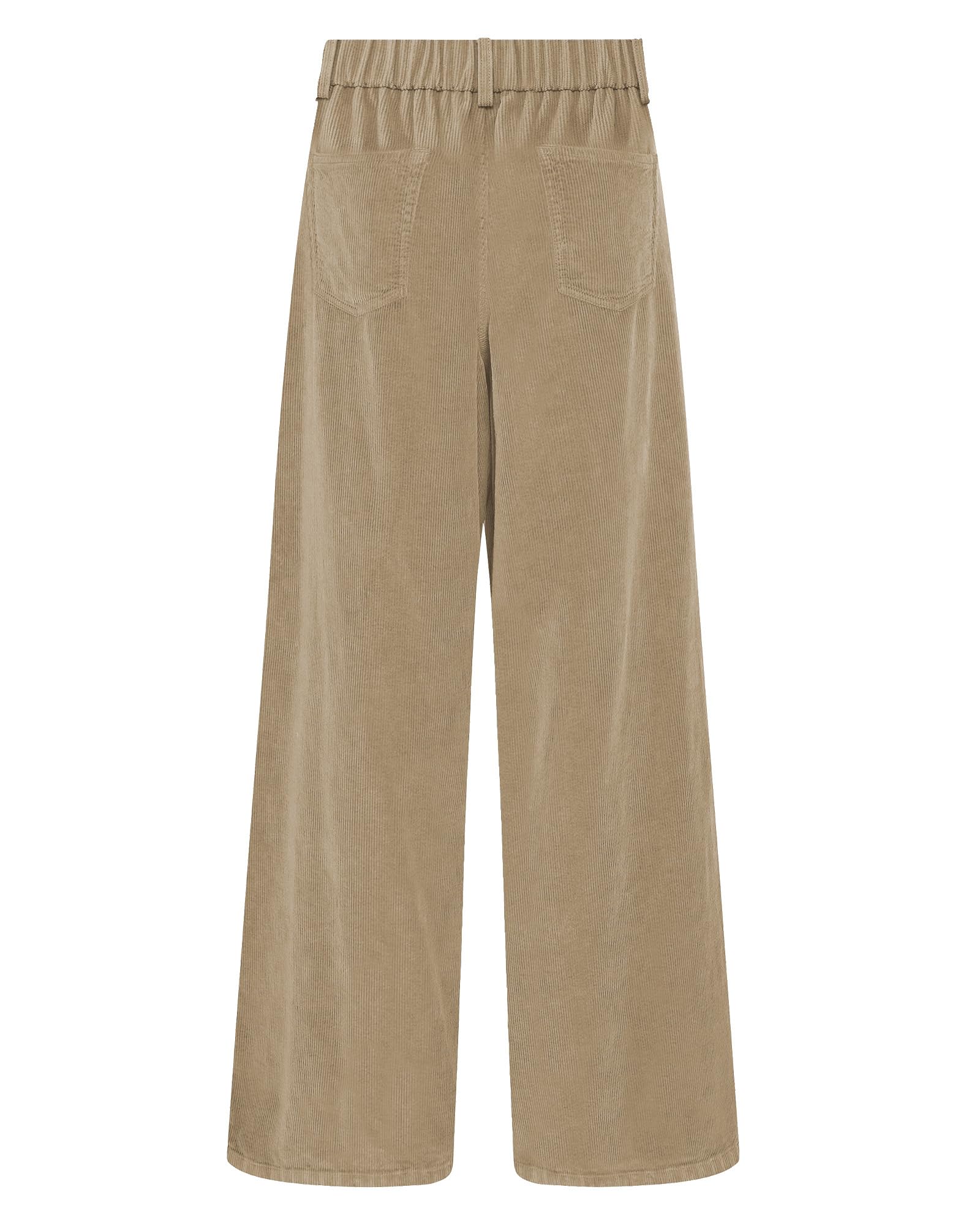 Foto 3 pulgar | Pantalones Grapent De Pana Caqui, Pierna Ancha, Cintura Alta, Talla Xxl - Venta Internacional.