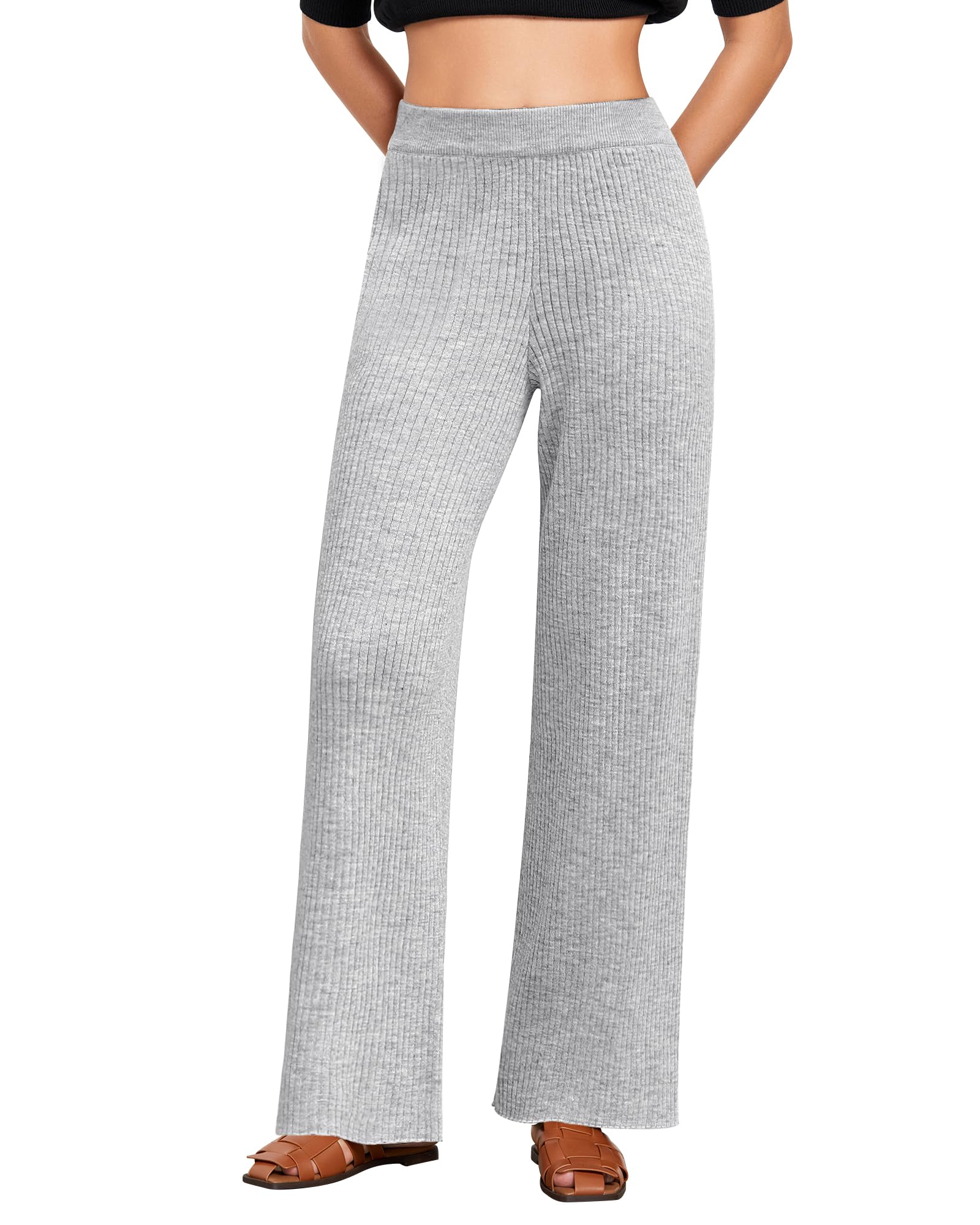 Pantalones Grapent Casuales Para Mujer, Cintura Alta, Pierna Ancha - Venta Internacional.