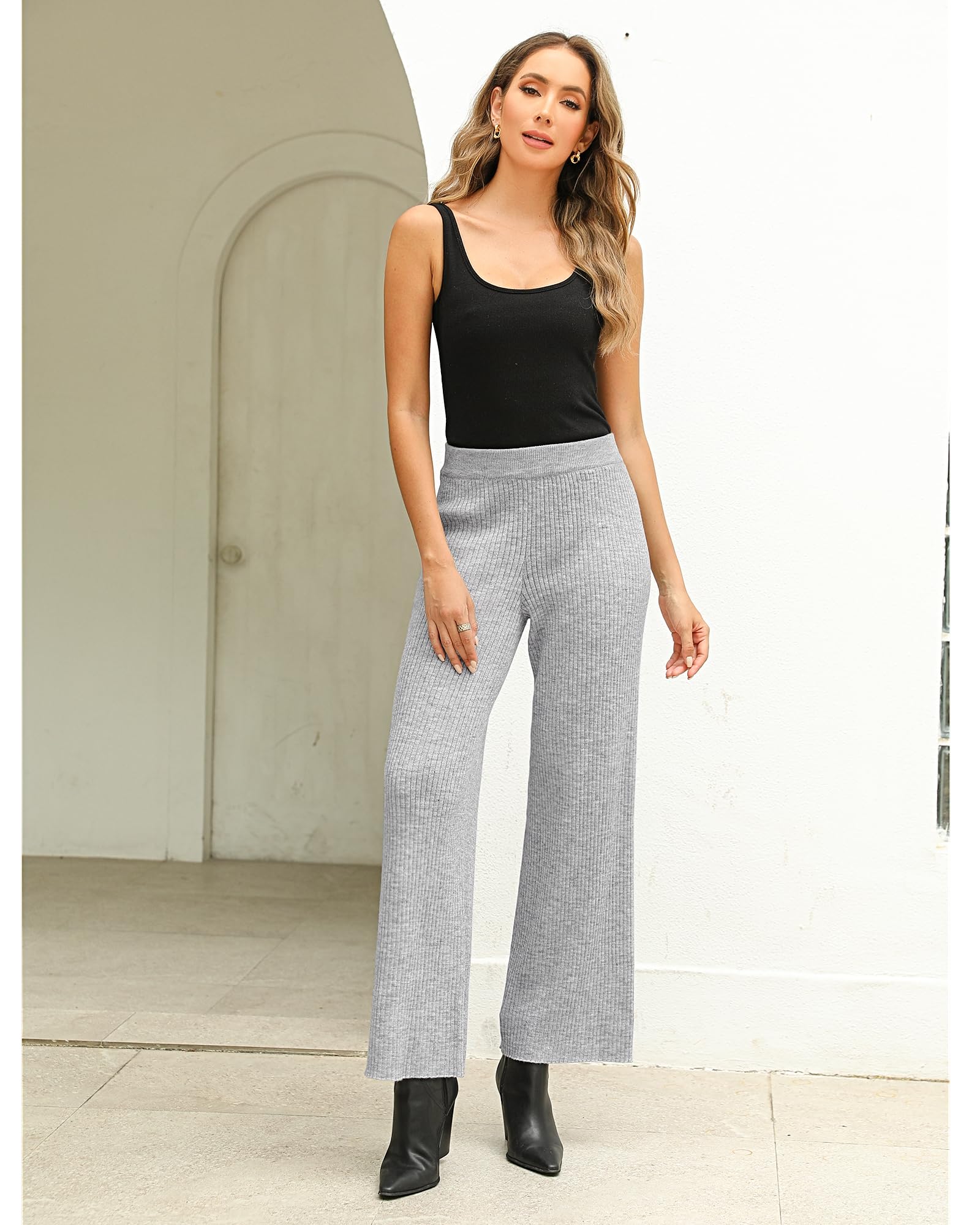 Foto 3 pulgar | Pantalones Grapent Casuales Para Mujer, Cintura Alta, Pierna Ancha - Venta Internacional.