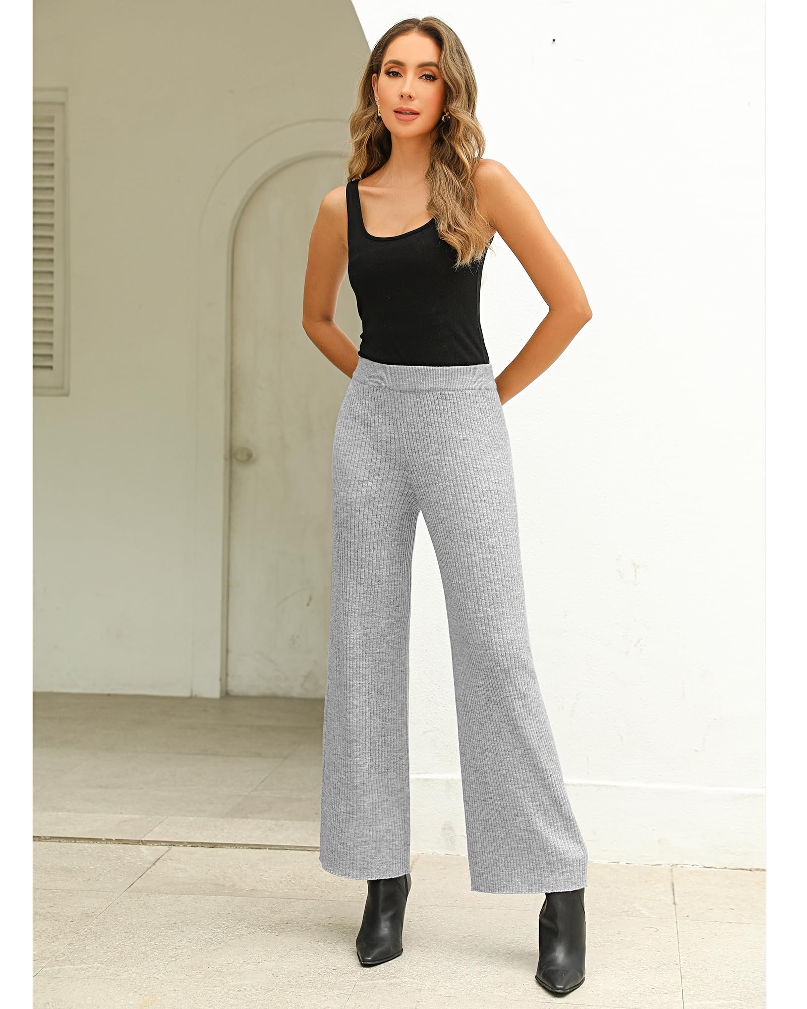 Foto 8 pulgar | Pantalones Grapent Casuales Para Mujer, Cintura Alta, Pierna Ancha - Venta Internacional.