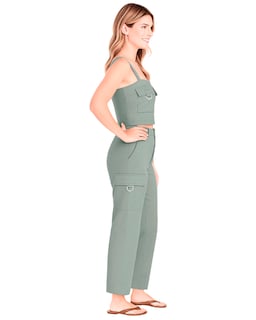 Foto 2 | Set Coordinado Para Mujer Ocean Point De Top Y Pantalón Cargo