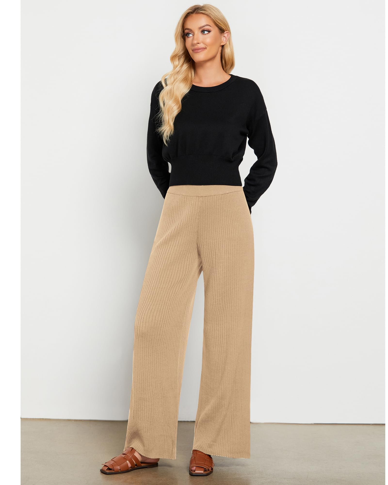Foto 2 | Pantalones Holgados Grapent Para Mujer, Color Beige, Tallas 4-6, Acrílicos - Venta Internacional.