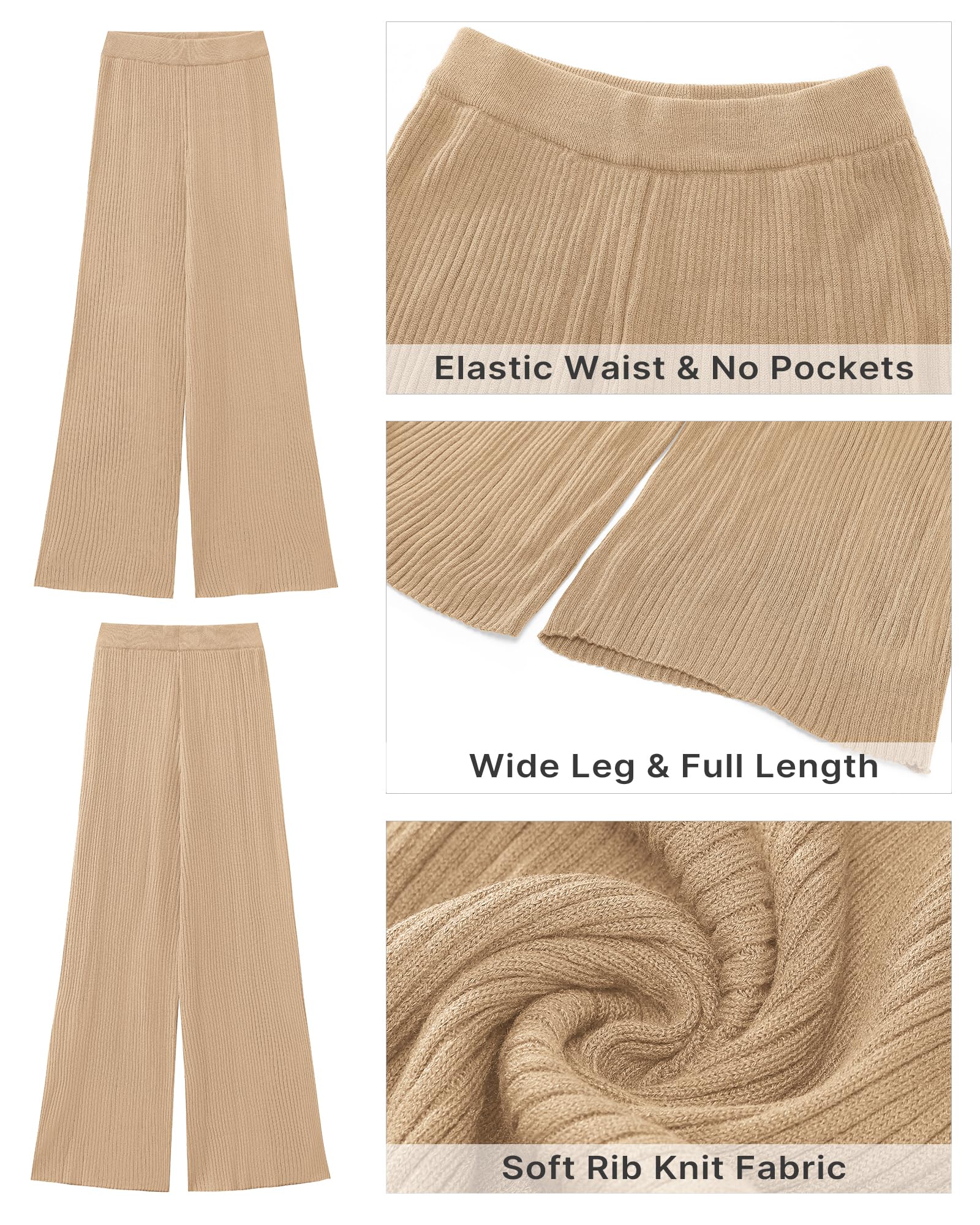 Foto 7 pulgar | Pantalones Holgados Grapent Para Mujer, Color Beige, Tallas 4-6, Acrílicos - Venta Internacional.