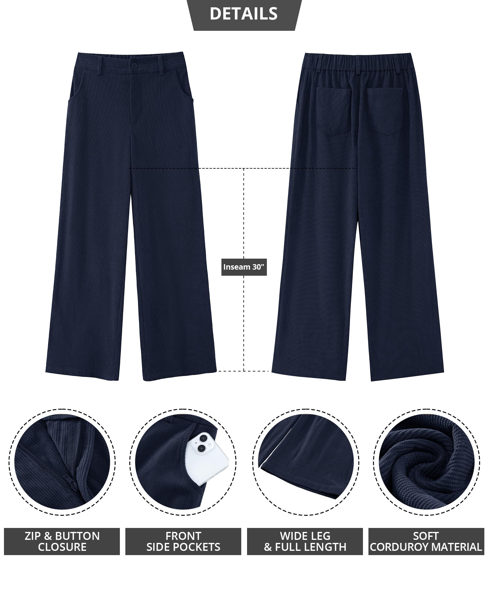 Foto 7 pulgar | Pantalones De Vestir Grapent Azul Marino Talla Xxl Para Mujer - Venta Internacional.