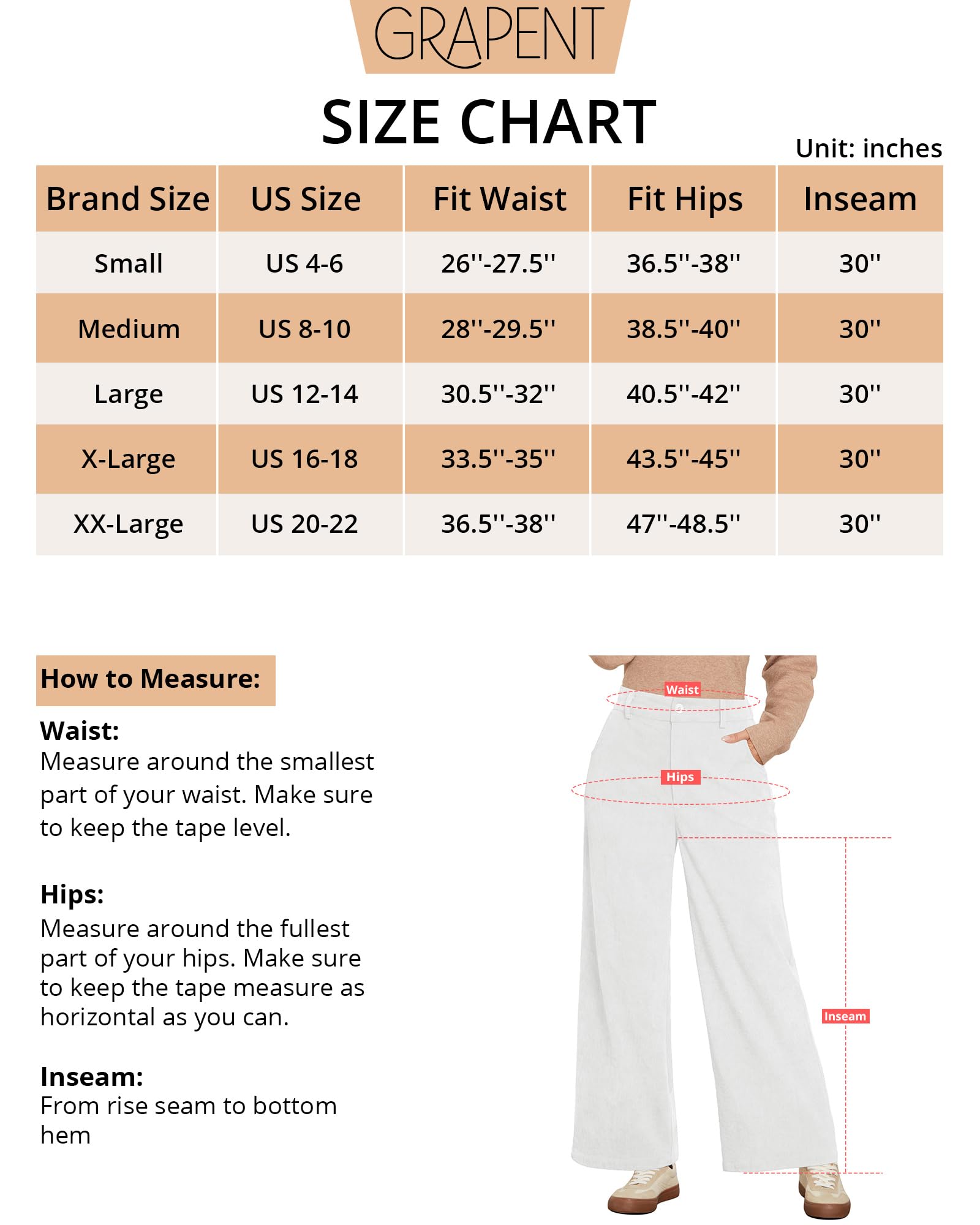 Foto 5 | Pantalones Grapent Blancos De Pierna Ancha Y Cintura Alta Para Mujer, Talla M - Venta Internacional.