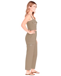 Foto 2 | Set Coordinado Para Mujer Ocean Point De Top Y Pantalón Cargo