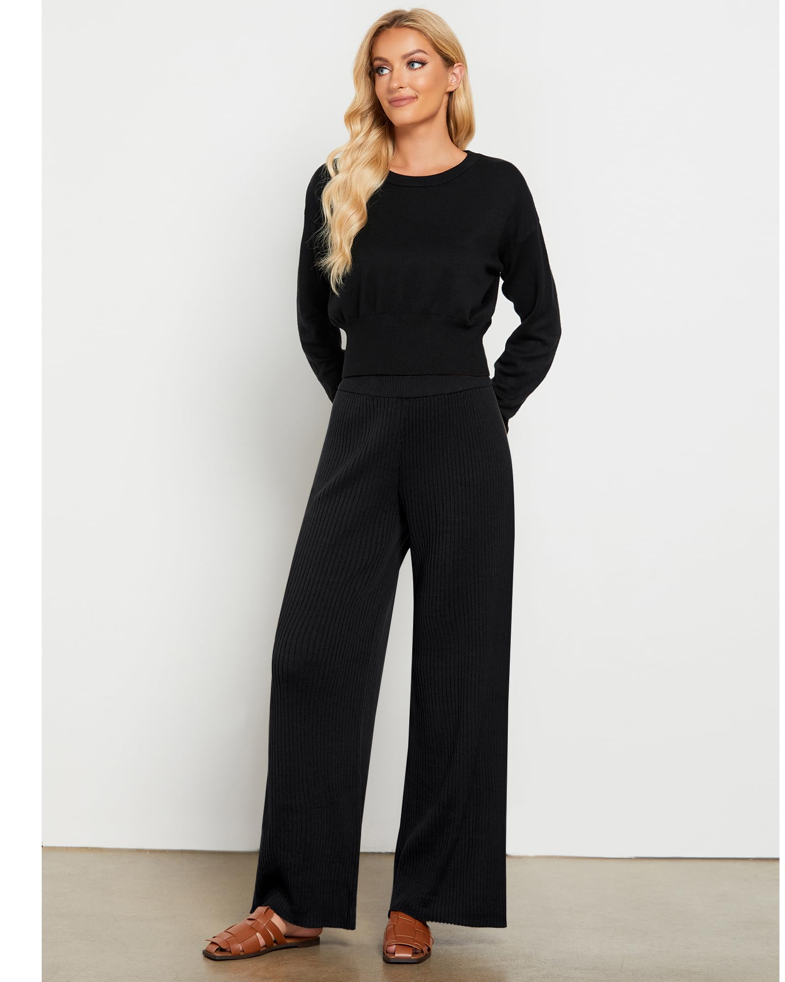 Foto 2 | Pantalones Grapent De Cintura Alta, Pernera Ancha, Negros, Fluidos, Para Mujer - Venta Internacional.