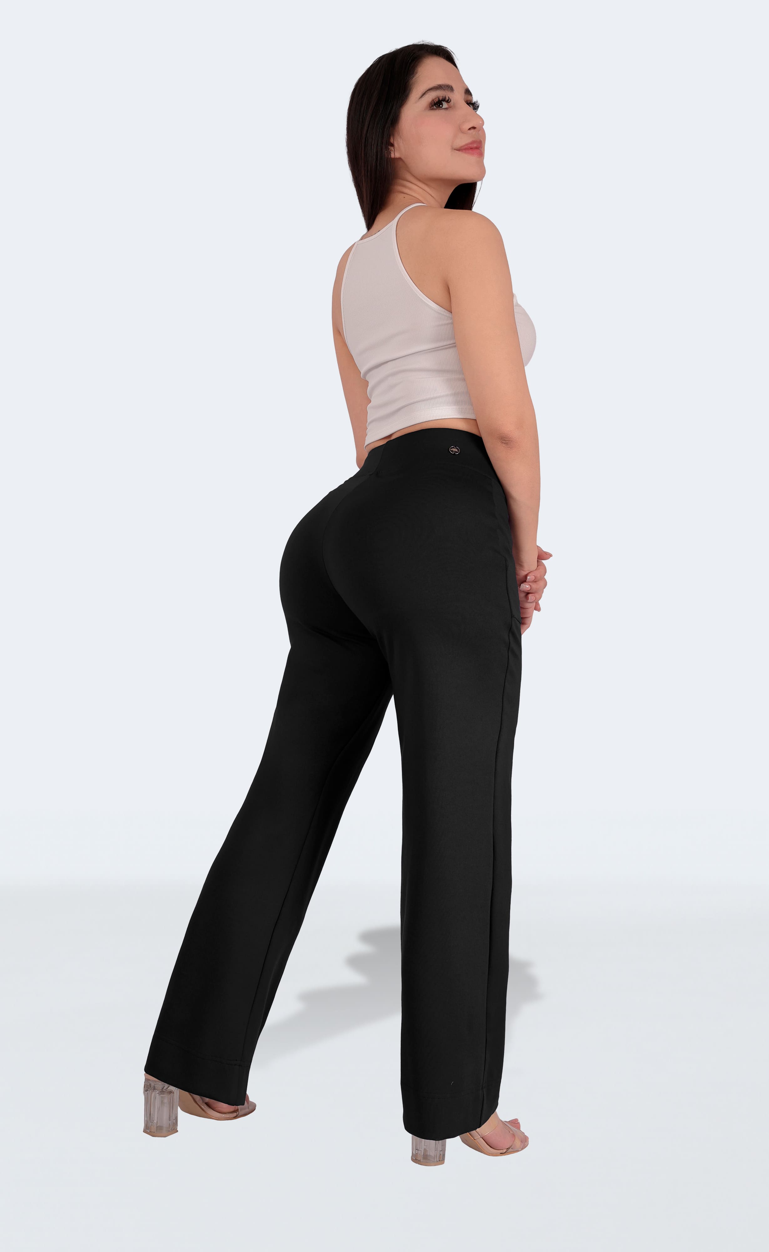 Foto 7 | Pantalones Casuales De Cintura Alta Para Mujer De Vestir Sea Brazil
