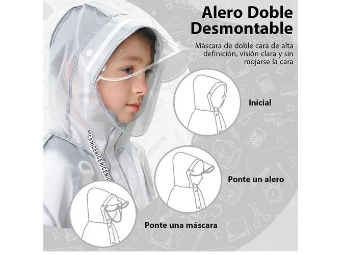 Foto 6 pulgar | Xtellar Gabardina Impermeable Portátil Ultraligera, Resguarda De La Lluvia En Estilo