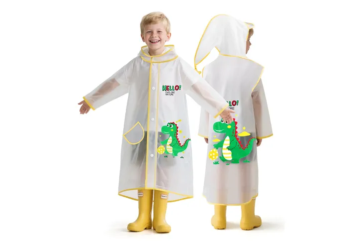Foto 2 pulgar | Impermeable Xtellar Ecológico Totalmente Cubierto Para Niños, Poncho De Lluvia Transparente