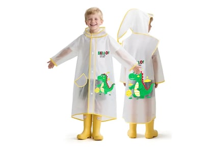 Foto 1 | Impermeable Xtellar Ecológico Totalmente Cubierto Para Niños, Poncho De Lluvia Transparente
