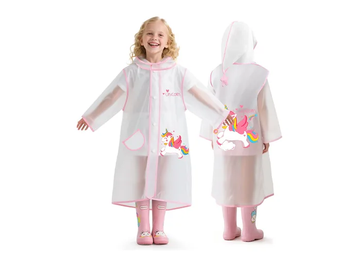 Foto 2 pulgar | Impermeable Xtellar Ecológico Totalmente Cubierto Para Niños, Poncho De Lluvia Transparente