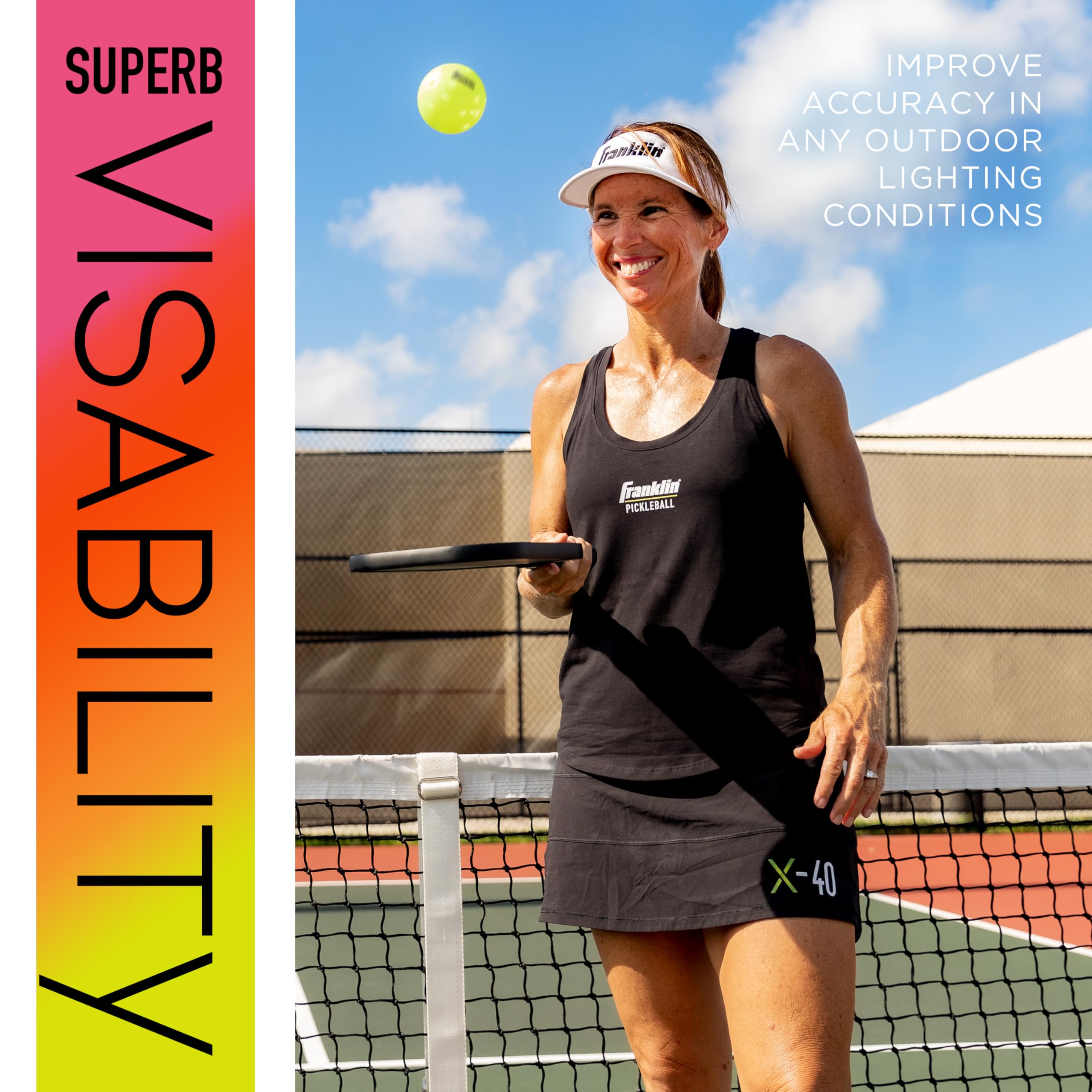 Foto 7 | Pelotas De Pickleball Franklin Sports X-40, Paquete De 12 Unidades, Para Exteriores - Venta Internacional.