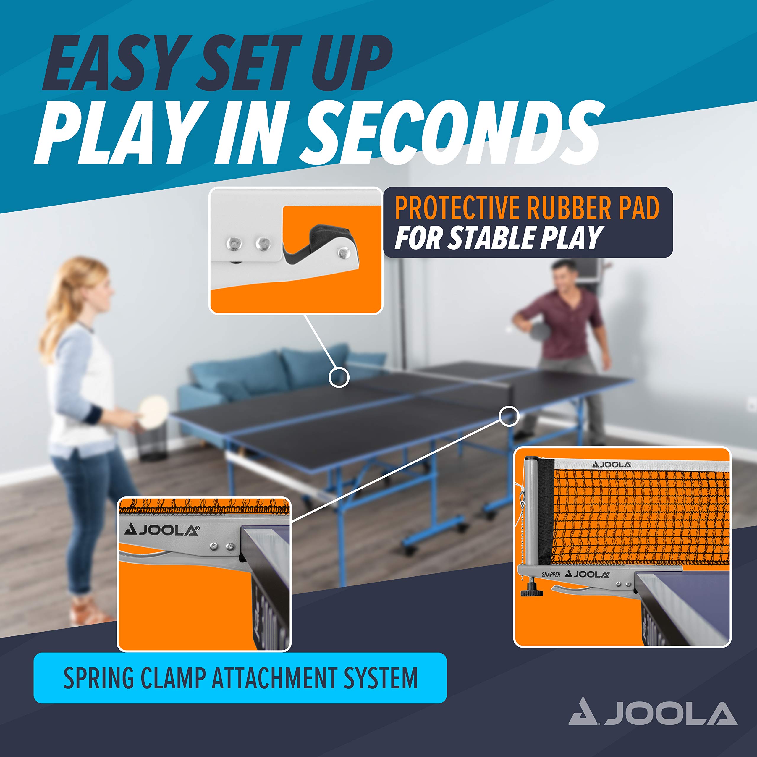Foto 4 | Set De Red Y Poste De Tenis De Mesa Joola Snapper Professional - Venta Internacional.