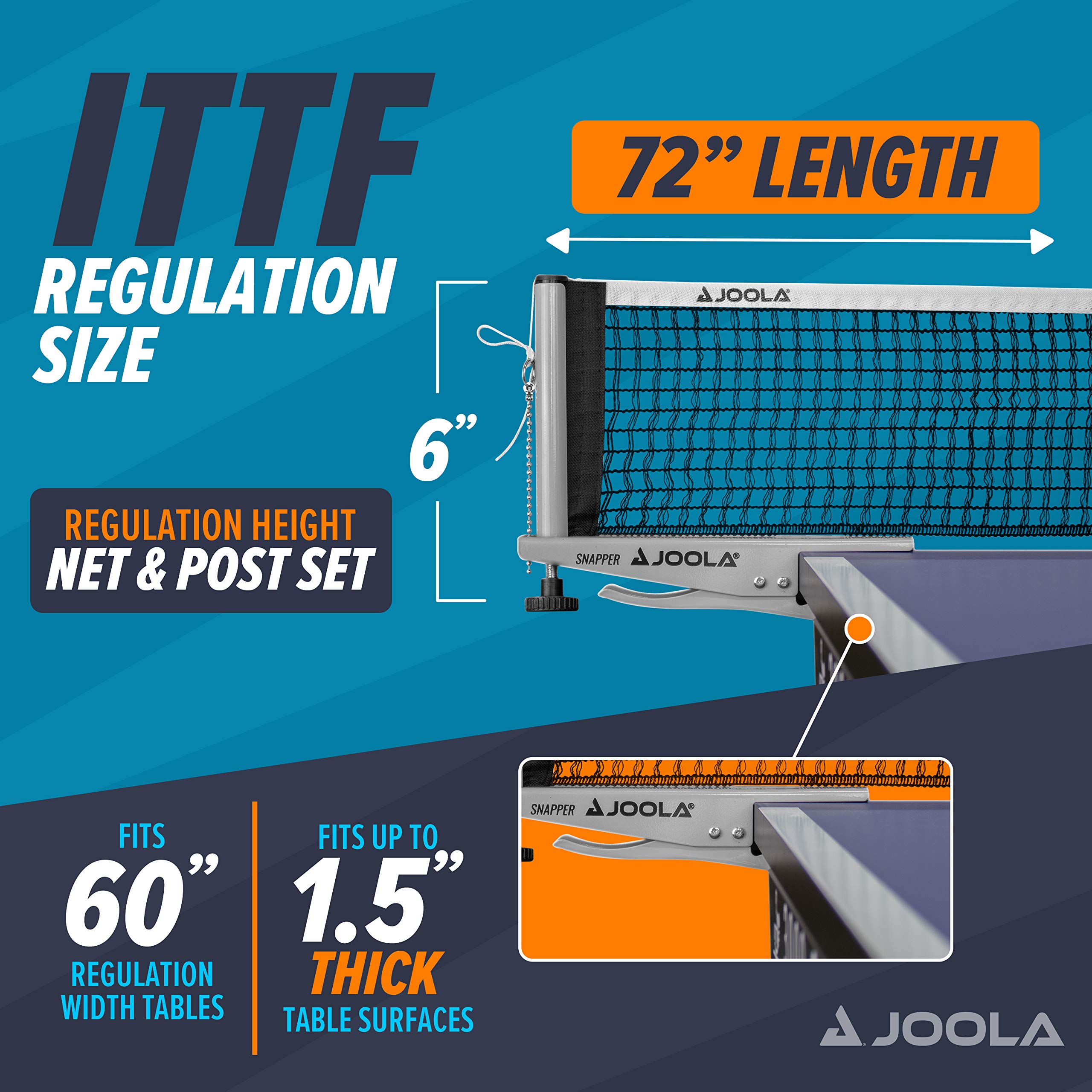 Foto 6 | Set De Red Y Poste De Tenis De Mesa Joola Snapper Professional - Venta Internacional.