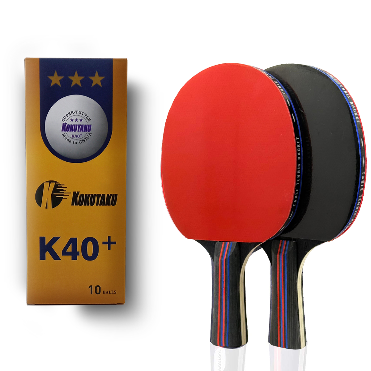 Set De 2 Raquetas De Ping Pong + Estuche + 10 Pelotas De Ping Pong Diversiones Bago