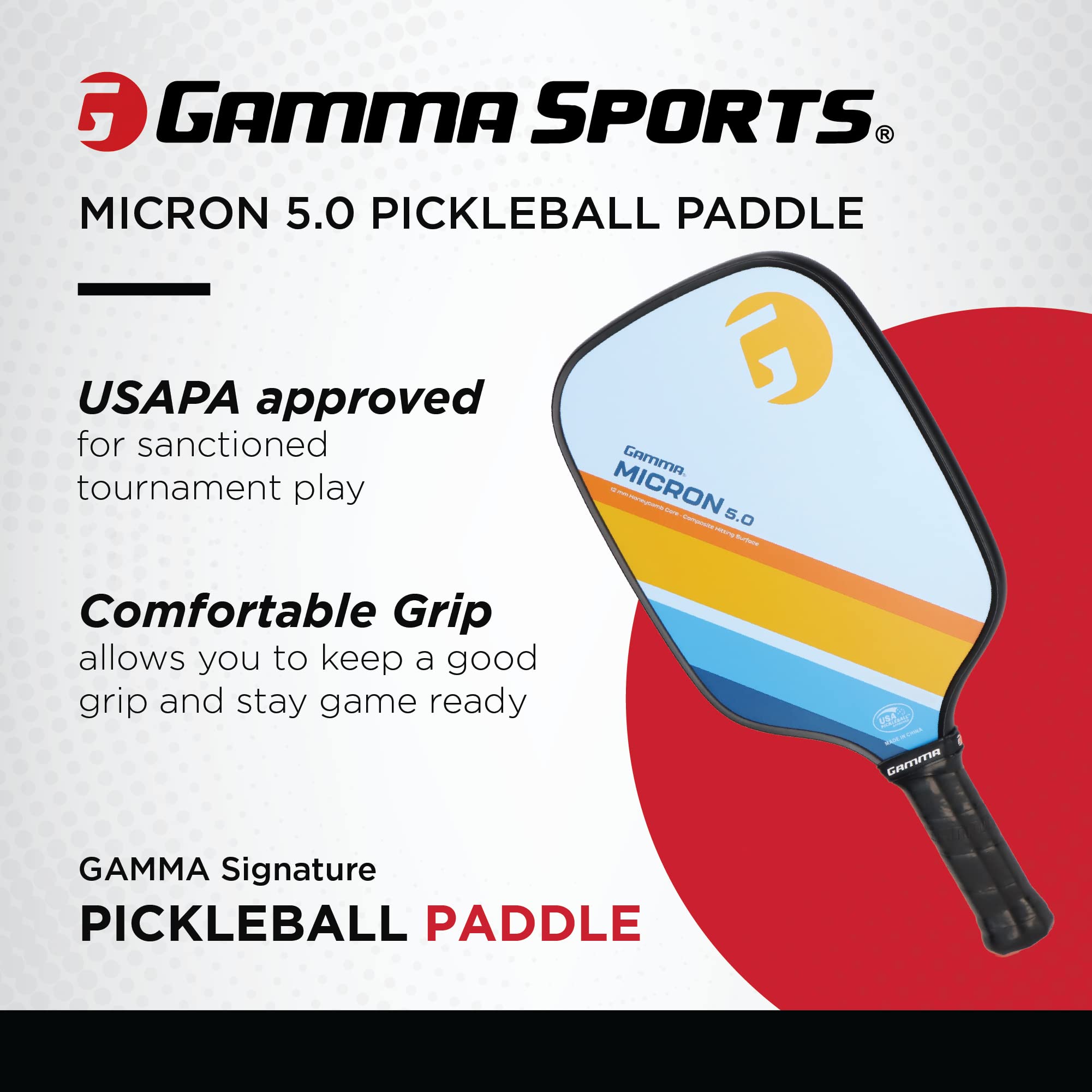Foto 7 pulgar | Paleta De Pickleball Gamma Sports Micron 5.0 Quantum Series - Venta Internacional.