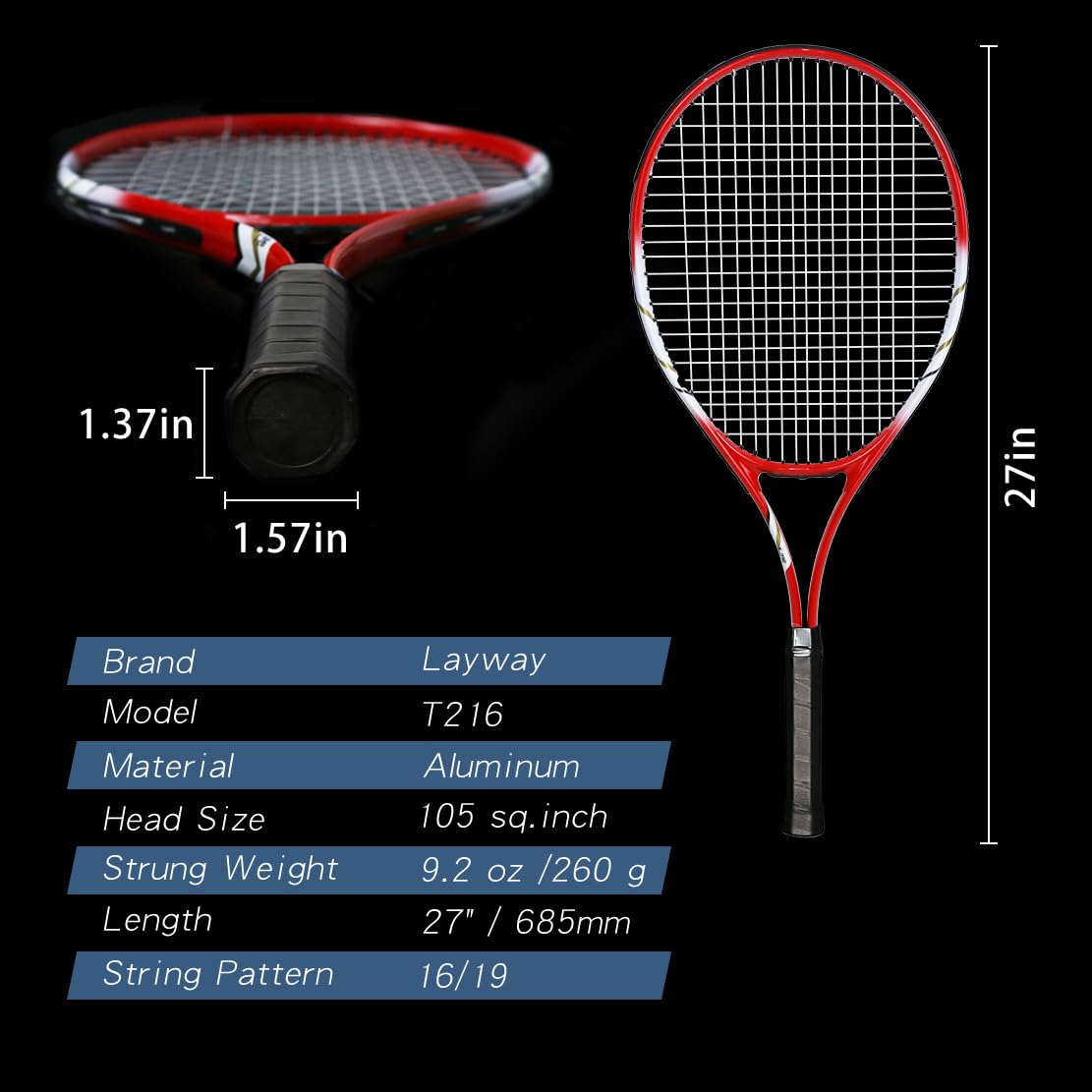 Foto 3 pulgar | Raquetas De Tenis Layway Recreational Para 2 Jugadores Con Accesorios - Venta Internacional.