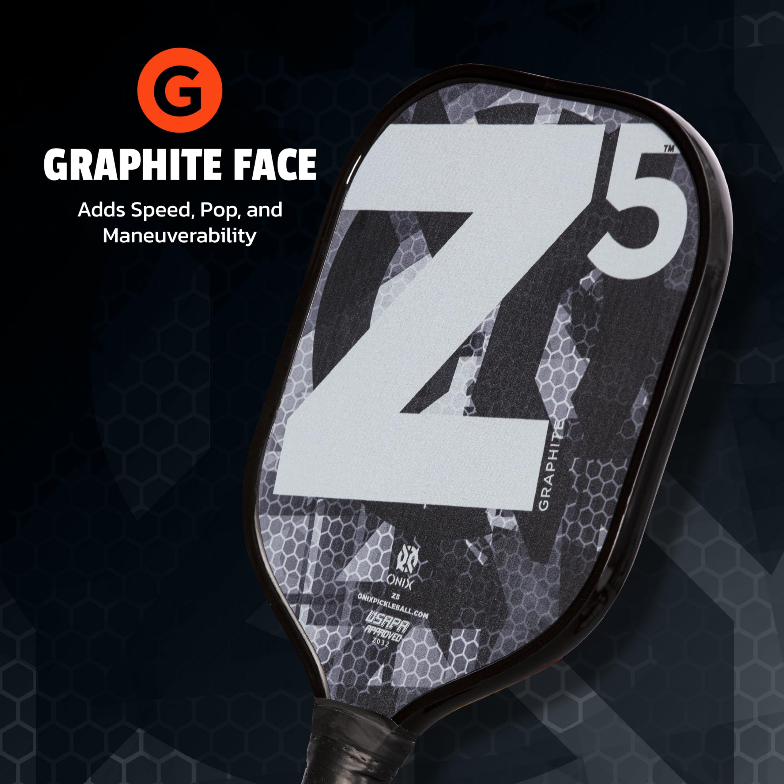 Foto 4 pulgar | Pickleball Paddle Onix Graphite Mod Z5 En Fibra De Carbono - Venta Internacional.