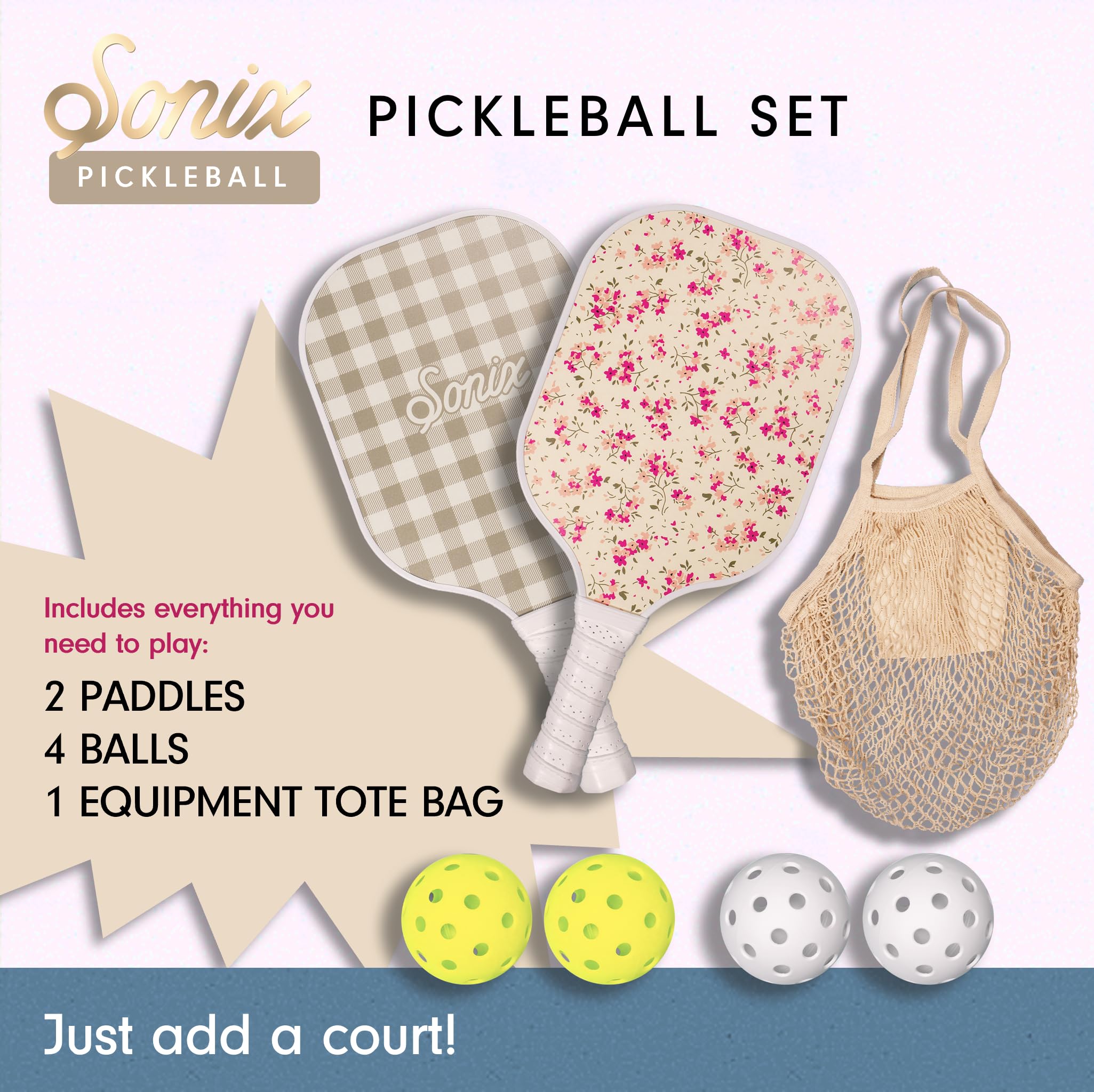Foto 4 pulgar | Set De Palas De Pickleball Sonix Fiberglass Con 2 Raquetas Y 4 Pelotas - Venta Internacional.