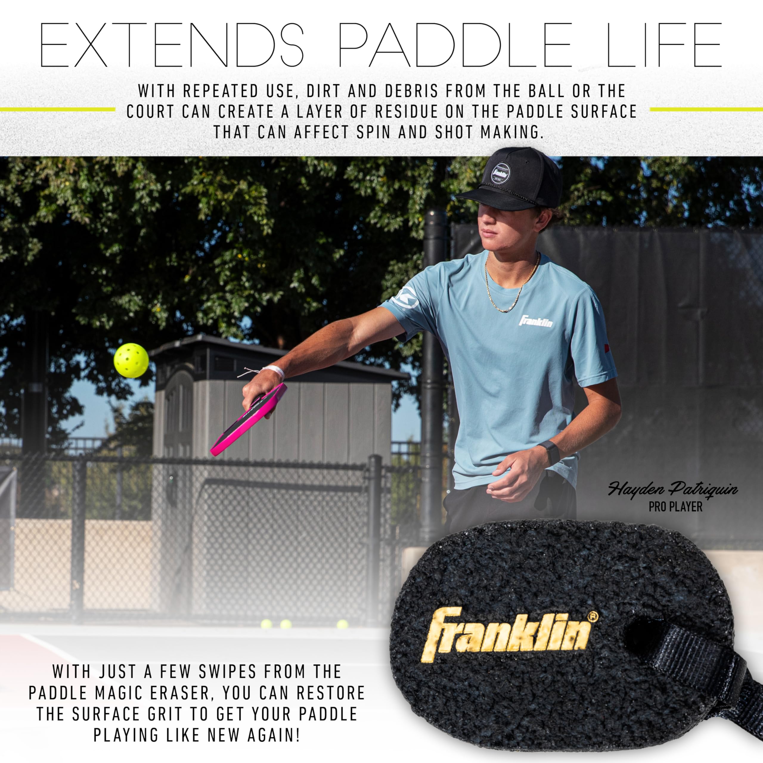 Foto 3 pulgar | Limpiador De Gomas De Borrar Pickleball Franklin Sports Paddle Magic - Venta Internacional.