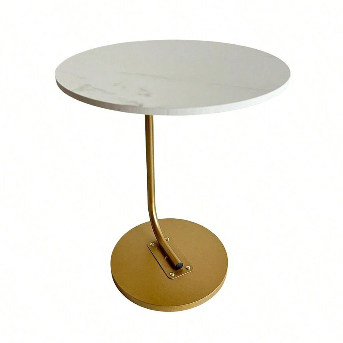 Mesa Circular De Centro Con Tapa De Mármol De Imitación