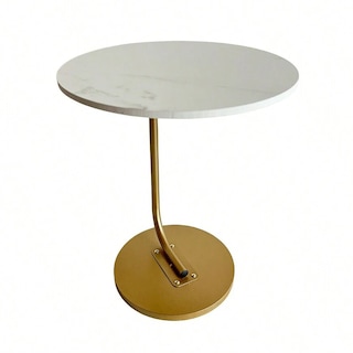 Foto 1 | Mesa Circular De Centro Con Tapa De Mármol De Imitación