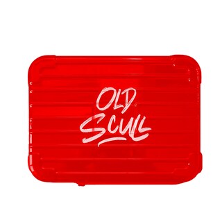 Foto 1 | Estuche Plástico Rojo De Barbería De Uso Profesional Old Scull