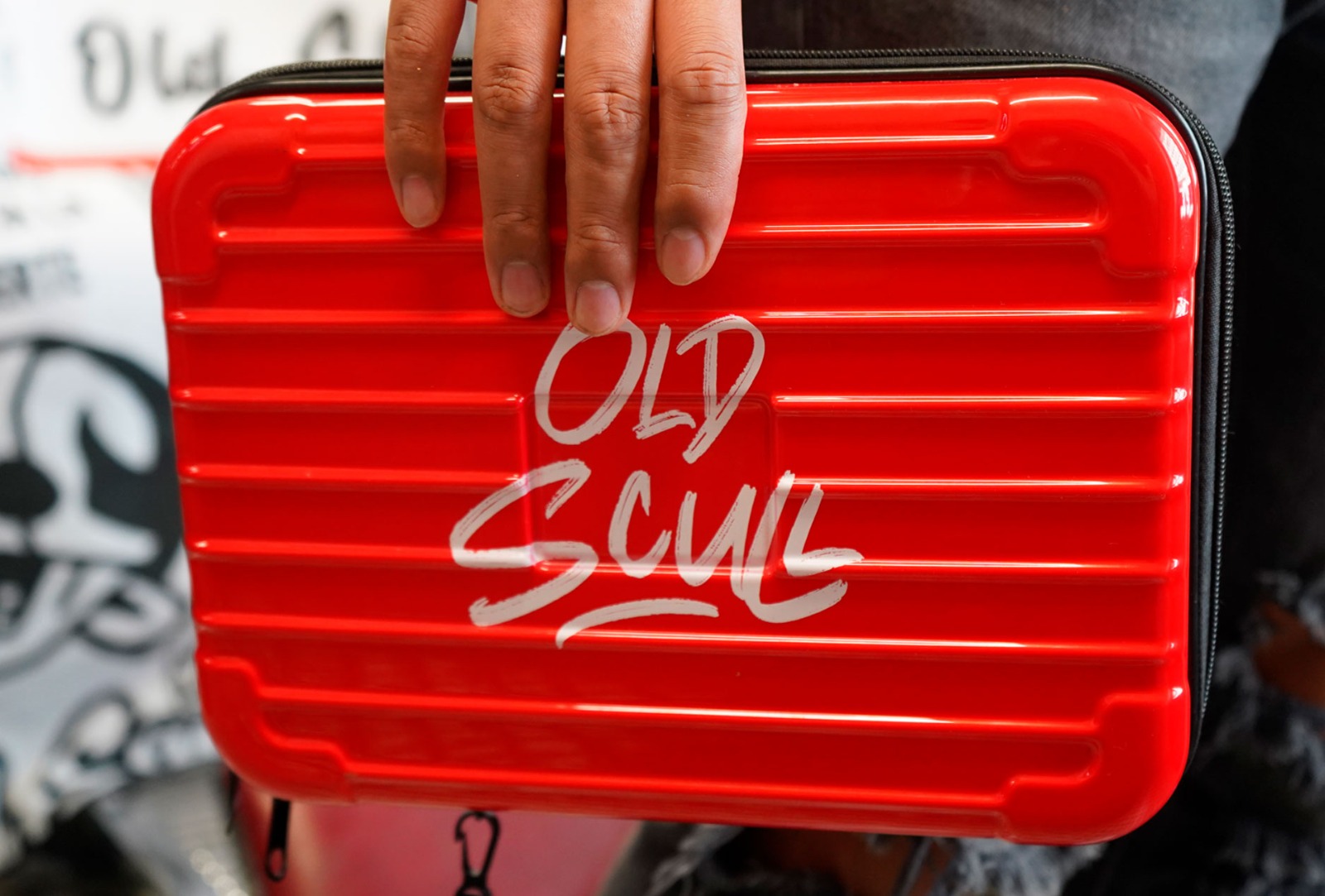 Foto 4 pulgar | Estuche Plástico Rojo De Barbería De Uso Profesional Old Scull