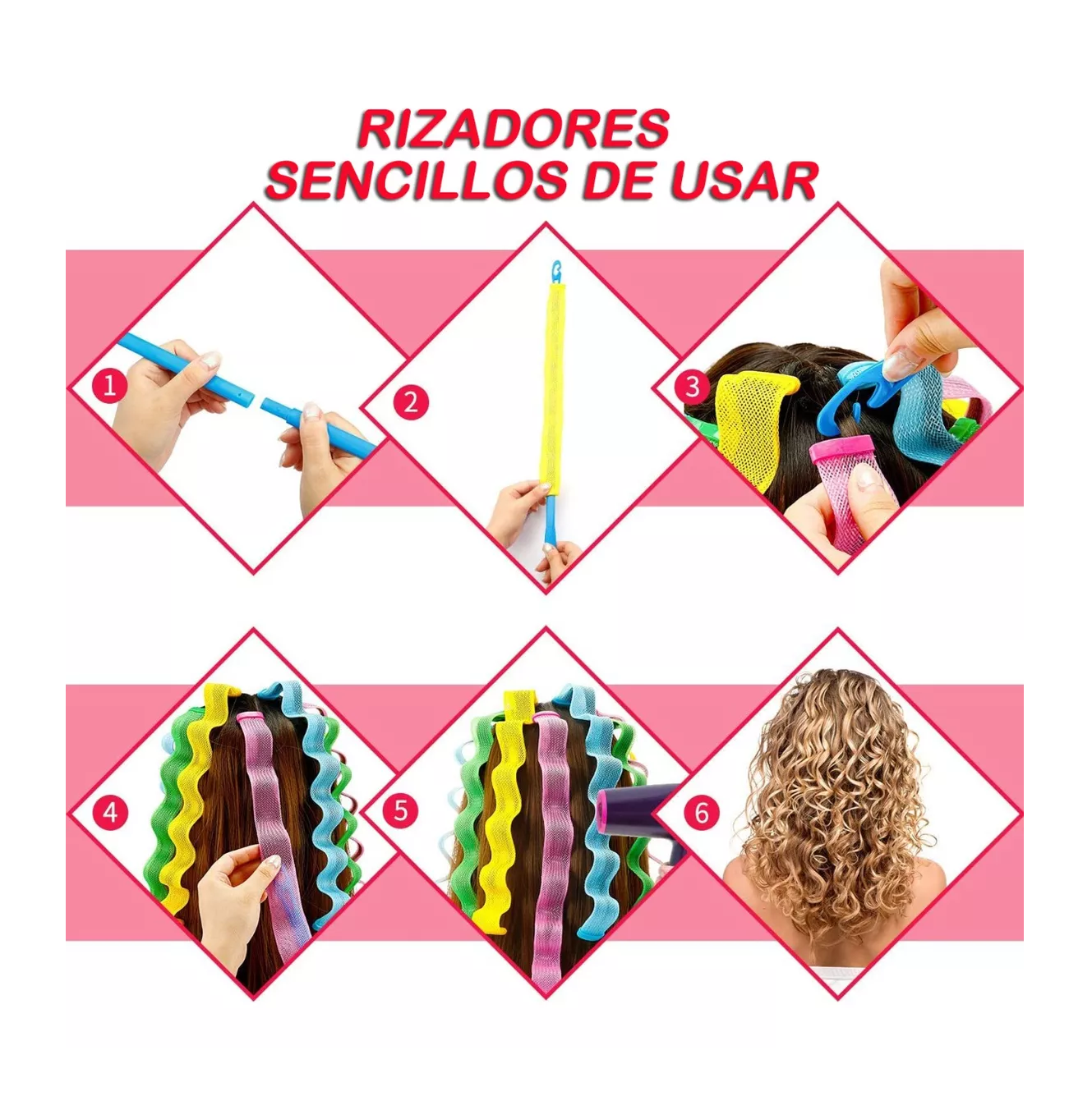 Foto 4 pulgar | Set de Rizadores sin Calor Lab.G Varios Colores 30 Piezas